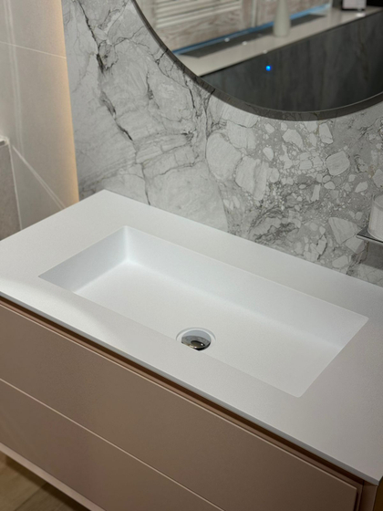 Комплект Manhattan 100х49,6х50 (тумба 2 ящика M23 Bisquit Biege matt+ раковина) MH410.100.M23+TS110