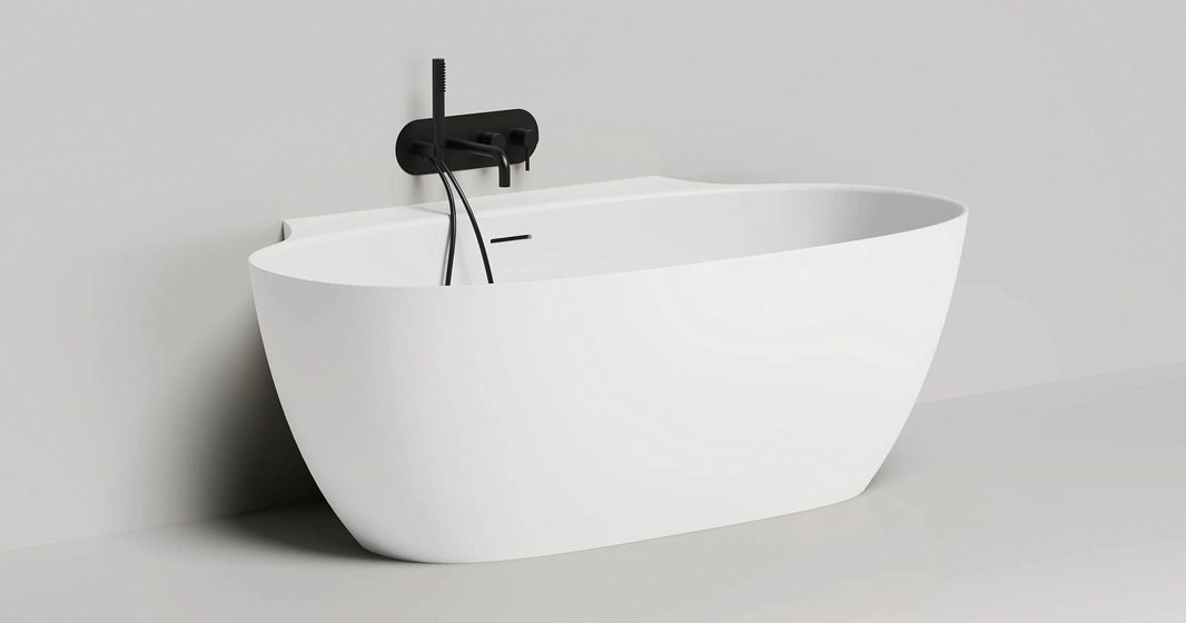 Ванна Salini S-Stone Alda Wall, 1700x895x610 мм, белая матовая, 101925M