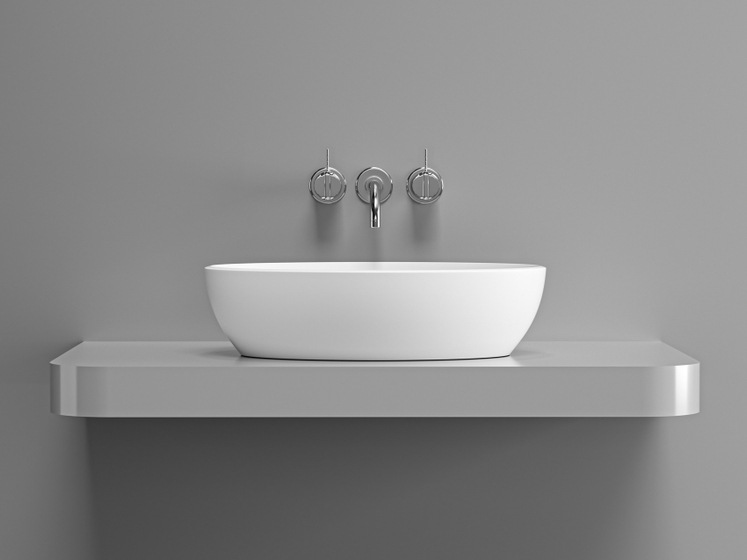 Раковина DA-1131 на столешницу (540х380х140) Solid Surface, белая