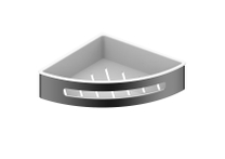 Полка угловая одинарная JTP Rod Brushed Black, с пластиковой вставкой, WJ 2009040 BBL