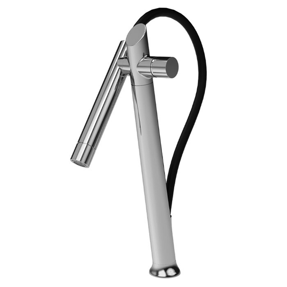 F7050RNS Смеситель д/кухни Galileo, вращающийся излив, Red/Black Matt