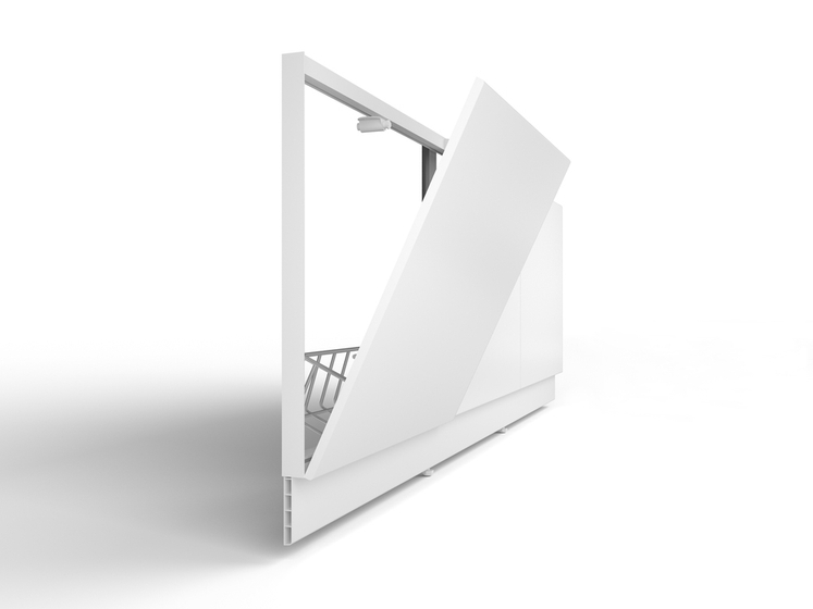 Экран с откидными дверцами 1590*540-580 (Белый) ЭОS_012648