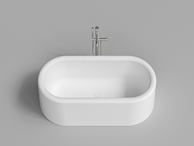 Ванна DA-B116-B отдельностоящая (1670х850х580), Solid Surface,белая