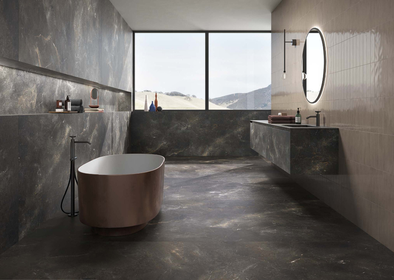 Mystic Black Naturale 6 mm керамогранит  Maxfine 150х300