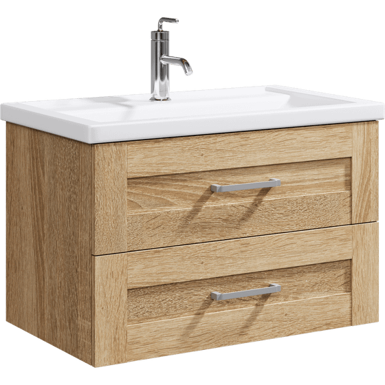 Тумба с раковиной Фостер 80см, цвет дуб сонома FOS01082DS