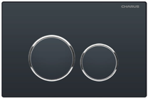 Смывная клавиша Charus Spazio, двойной смыв, черный матовый, пластик, FP.330.DW.01