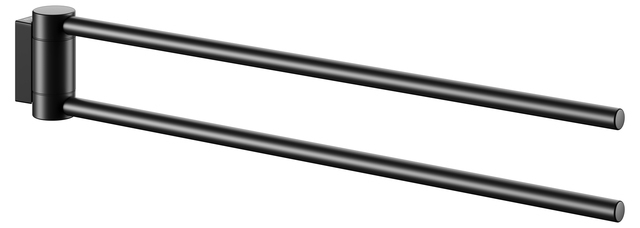 14918 370000 Keuco Plan Black Selection Полотенцедержатель, поворотный двойной, 44 см, черный матовый