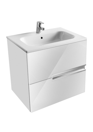 Тумба с раковиной Roca Victoria Nord Ice Edition 60 см, белый глянец (ZRU9302730+7.3279.A.800.0)