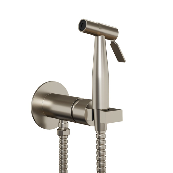 Гигиенический душ Paini Castello Round, встраиваемый, брашированный никель PVD, CAPW442R