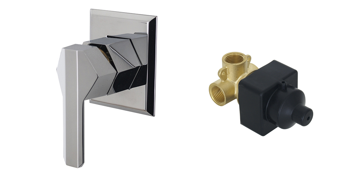 100156022 Noken Chelsea Наружняя часть встроенного смесителя для душа, хром + Project Line 100107937