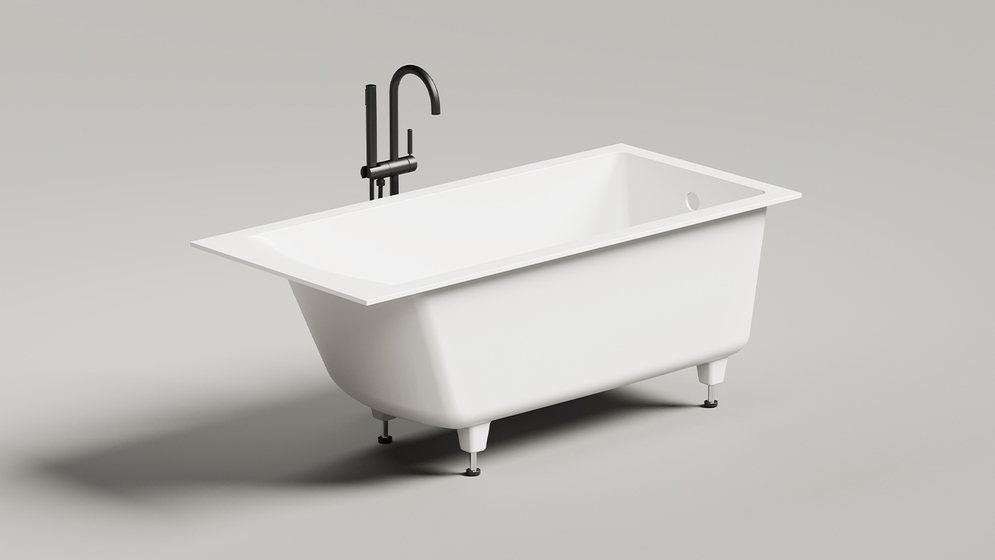 Ванна встраиваемая Salini Cascata, S-Sense, 1500x700x625, белая глянцевая, 105011G