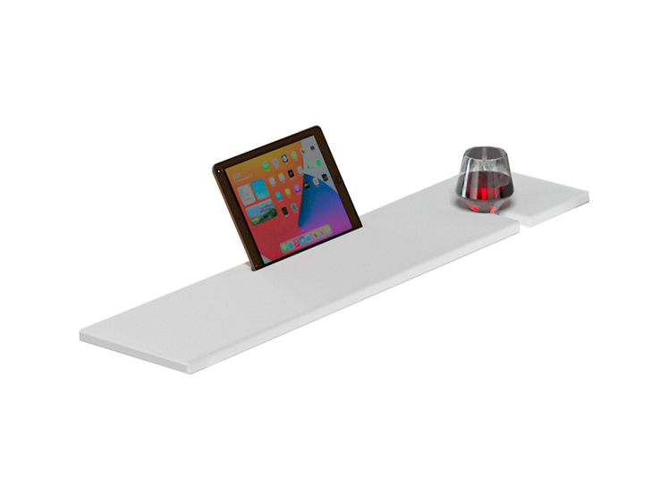 Полка на ванну DA-Rack19 (900х200х20) Solid Surface, белая