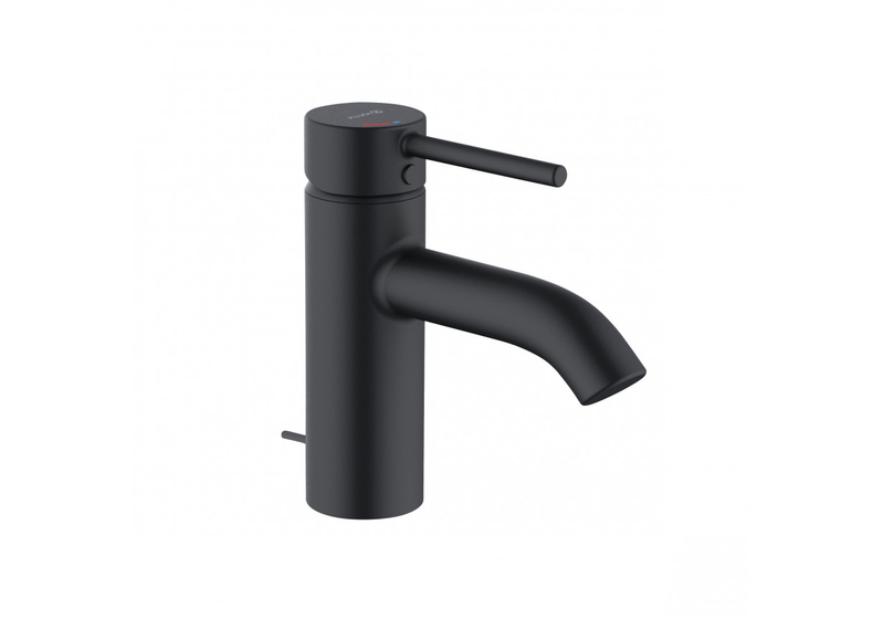 Смеситель для раковины Kludi Bozz, с донным клапаном, черный матовый, 382633976