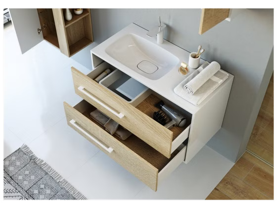 Тумба Майами 900 подвесная с раковиной (чаша слева) Mai.01.09/L