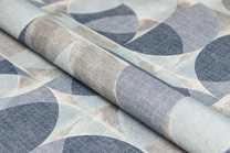 KM8511 Обои виниловые на флизелиновой основе Шафран мотив, синий круги Kerama Marazzi