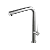100292765 Noken Bridge Slim смеситель для кухни, поворотный излив, с выдвижным душем, хром