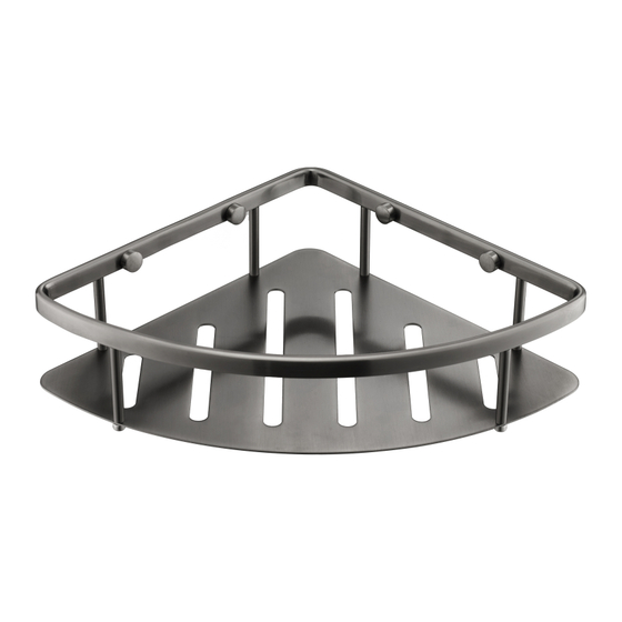 Полка угловая одинарная JTP Rod Brushed Black, с пластиковой вставкой, WJ 2009040 BBL