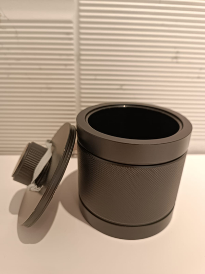 127 7532 0800 BERTOCCI, Officina 01, Контейнер с крышкой, цвет черный матовый