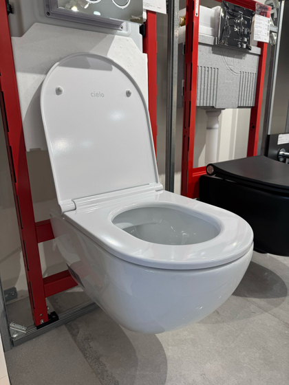 Унитаз Cielo Enjoy подвесной EJVSK rimless, сиденье CPVEJNEWF микролифт, Gloss White белый глянец