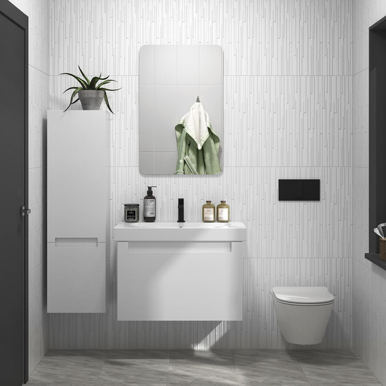 60174 Бьянка белый матовый полоски Kerama Marazzi 20х60