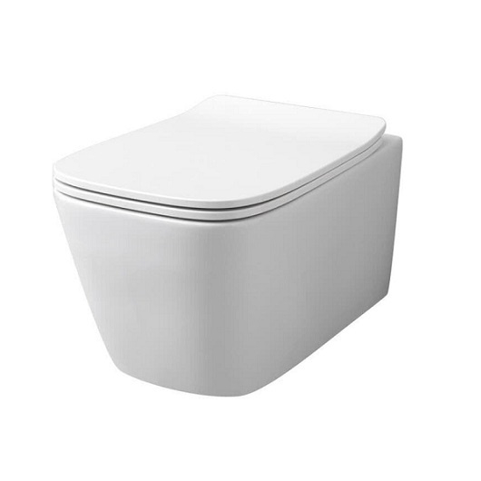 Чаша подвесного унитаза ARTCERAM, A16, Rimless 36x52 см, белый матовый ASV003 05 00