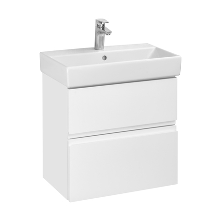 Тумба с раковиной Roca Oleta 60 см, белый матовый (A857639501+73274C400Y)