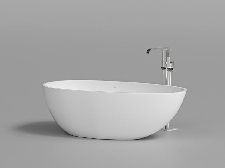 Ванна DA-B068 отдельностоящая (1600х760х525), Solid Surface,белая