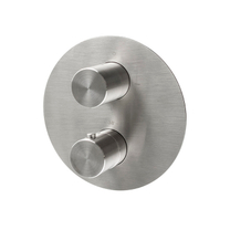 100343437 Noken Round Inox Наружная часть термостатического смесителя, с внутренними элементами, полированная нержавеющая сталь