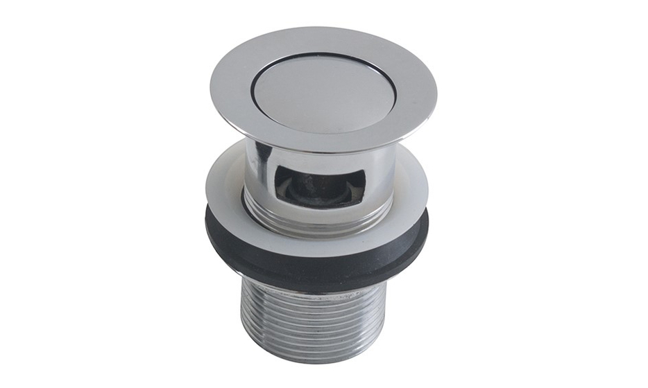 100348662 Noken Донный клапан c переливом (clicker), хром