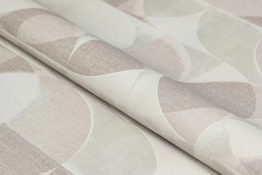 KM8512 Обои виниловые на флизелиновой основе Шафран мотив, бежевый геометрия Kerama Marazzi