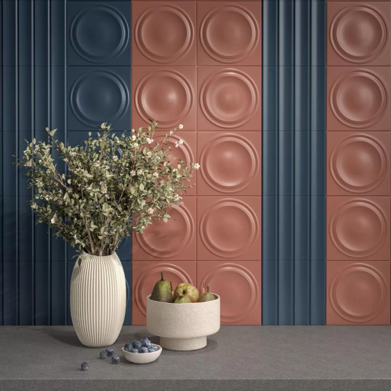 OBE003 Декор Аква Альта 2 красный матовый структура Kerama Marazzi 20x20