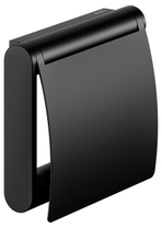 14960 370000 Keuco Plan Black Selection Держатель для туалетной бумаги, с крышкой, черный матовый