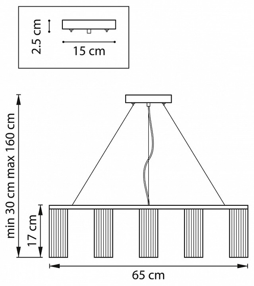 Подвесная люстра черная матовая D-65см H- 30-160см Lightstar Roma 718097