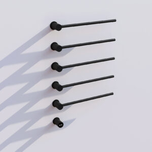 Полотенцесушитель Funmax L-SR005-B (801*520*78) электрический,Matt Black + L-SR005 скрыт.часть