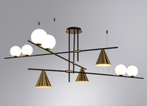 Светильник на штанге D-182.5см H-67.5см Arte Lamp Jacob A7029PL-9BK