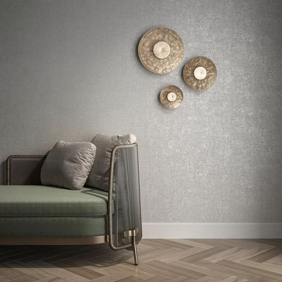 KM8412 Обои виниловые на флизелиновой основе Трофи мотив, серый светлый Kerama Marazzi