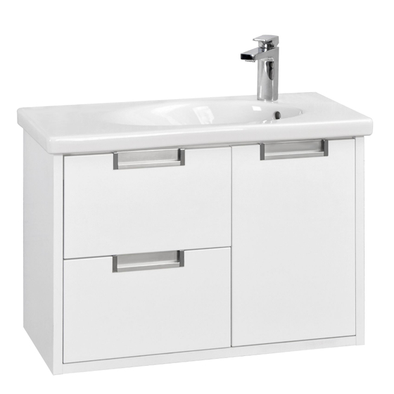 Тумба с раковиной Roca Etna 80 см, белый глянец (7857301806 + 732700A000)