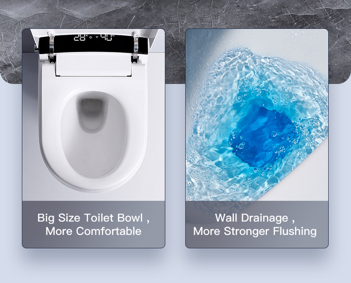 Подвесной унитаз-биде HW T3, White в комплекте с рамой и клавишей хром