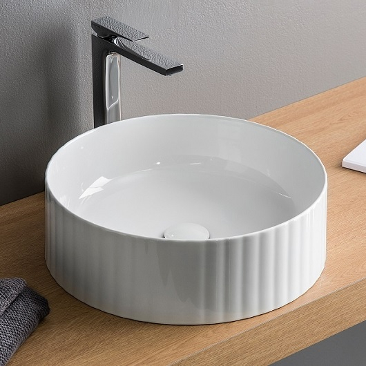 Раковина ARTCERAM, Millerighe настольная Ø 44 см, цвет белый матовый OSL010 05 00