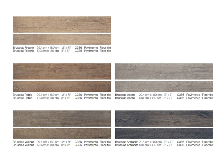 Bruselas Fresno керамогранит Porcelanosa 19.3x180