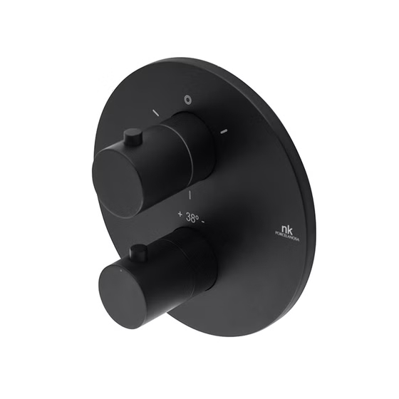 100212603 Noken Rondo Наружная часть термостатического смесителя, черный