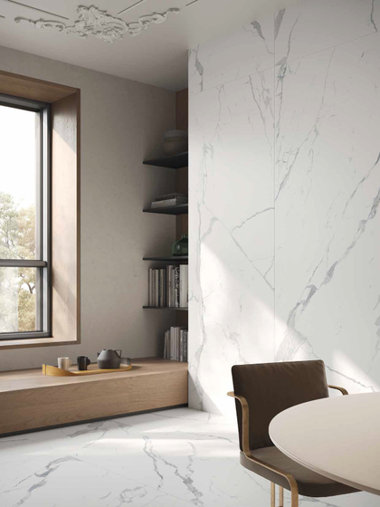 Stellaris Statuario White керамогранит Italon 120х278