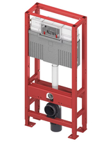 9500393 TECE UNI 2.0 Застенный четырехопорный модуль с универсальным смывным бачком, высота 112 мм