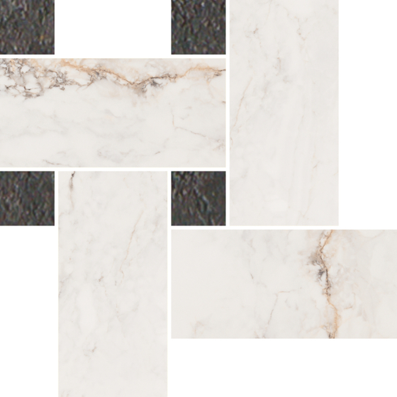 Malla Gold Twisted мозаика Pamesa