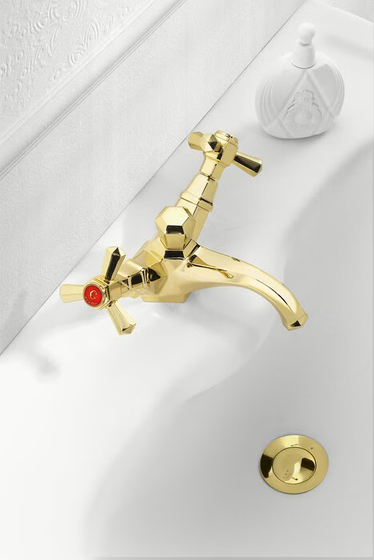 STELLA Eccelsa смеситель д/раковины с дон.клап, золото