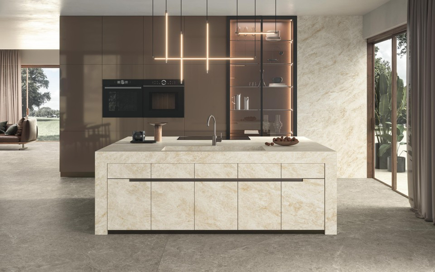 Taj Mahal White Silk керамогранит 6 mm Atlas Concorde 120х278