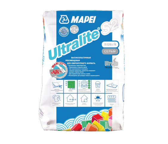 Ultralite S2 белый, 15кг - Клей суперлегкий, для MAXI форматов/камня/тонкого керамогранита