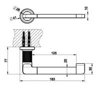 58455 Gessi Inciso Бумагодержатель , цвет Black XL 299