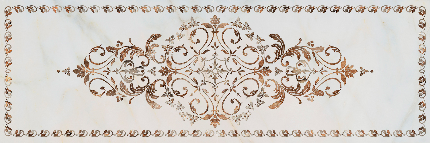 HGD/A441/14036R Греппи декор белый глянцевый обрезной Kerama Marazzi 40x120