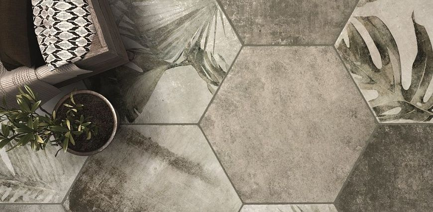 Hexag Tropic Grey керамогранит ZYX 32x36.8